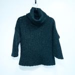 Eileen Fisher  Green Wool Cashmere Blend Knit Turtleneck Sweater Size Medium Photo 0