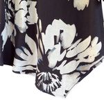 EUC Clara Sun Woo Navy Floral Asymmetric Point Hem Top Medium Photo 4