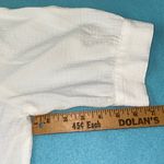 UNBRANDED square neckline gauzy texture short puff sleeve button up NEW size XL White Photo 8