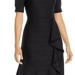 Shoshanna  Belva Stretch Knit Crewneck Short-Sleeve A-Line Dress Photo 0