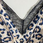 Victoria's Secret Lace Trim V-Neck Leopard Print Slip Dress Women's Medium Ivory Photo 13
