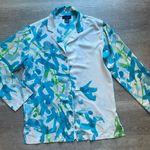 Natori Abstract Watercolor Button Down Long Sleeves Pajama Shirt Size XS Photo 0