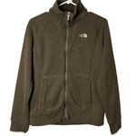 The North Face  Women’s Small Brown Khaki Fleece Long Sleeve Zip-Up Jacket A58R‎ Photo 0