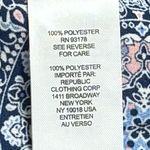 T Tahari NEW Tahari Blue and Red Geometric Floral Blouse Artsy Career Bohemian Peasant 3X Photo 8