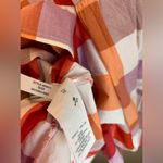 J.Crew NWT Coral Lilac Gingham Checkered Tiered V-Neck Pocketed Dress 14 Photo 10