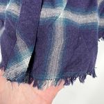 Rails  Leo Button Down Shirt Violet Teal Cream long sleeve fringe hem size medium Photo 10