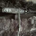 ZARA  Black faux fur crop sweater NWT Photo 6