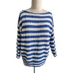 Diane Von Furstenberg Vintage Diane Von Fürstenberg DVF Blue & White Striped Sweater Photo 1