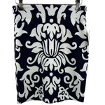 INC  Blue Damask Pattern Mini Skirt Size 0 New Photo 1