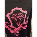 Juicy Couture  Black Embellished Bling XL Black Pink Sweatshirt EUC Photo 4