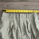 ZARA High Rise Pleated Front Wide Leg Light Sage Green Trouser Pants M Photo 5