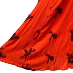 Free People Dress Emma Swing Mini Sz Sm Orange Embroidered Floral Boho Hippie Photo 7