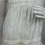 Free People White Semi Sheer Off the Cold Shoulder Ruffle Cover Up Dress M. D29 Photo 5