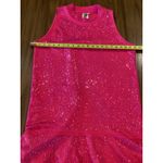 Queen Of Sparkle Pink Rhinestone shift sleeveless mini Dress L Size L Photo 1