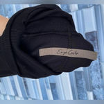 Enza Costa Stretch Silk Rib Long Sleeve Turtleneck Mini Dress small Black Photo 5