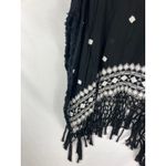 Woolrich Alice + Olivia Black White Fringe Poncho Size M/L Photo 2