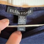 Eileen Fisher  Cold Shoulder T Shirt Dress Navy‎ Size Medium Soft Comfy Career Photo 2