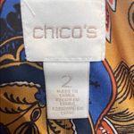 Chico's  Multicolor Paisley Long Sleeve Peasant Top Photo 3