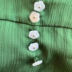 Ba&sh Green Mini Shirt Dress XS Wrap Designer Cocktail Satin Ruched Holiday $340 Photo 11