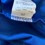 Elle Vibrant Blue Asymmetrical Short Sleeve Tee Photo 4