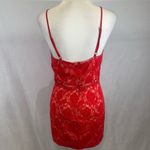 Super down Kenzie red lace mini dress size medium Photo 8