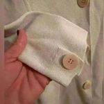 Eileen Fisher Cream Silk and Organic CottonKnit Sweater Shacket Lagenlook; M Photo 3