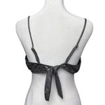 Going Out Club Cami Bra Top Iridescent Black/Silver Tie Back Size XL Molded Cup Photo 2