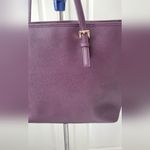 Michael Kors Jet Set Purple Travel Saffiano Leather Tote Bag Photo 10