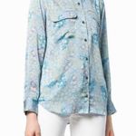 Equipment satin long sleeve button down floral blouse Photo 7