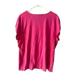 Ralph Lauren Lauren  Womens Magenta Peasant Short Sleeve, 2x Photo 2