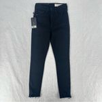 Rag and Bone  High Rise Ankle Skinny Stretch Distressed Ripped Black Denim Jean‎ Photo 1