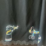 GLOBAL Desi Black Rayon A Line Dress Medium Photo 4