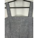 Antonio Melani Size 14 Denim Blue White Striped Linen Tank Top Summer Side Zip Photo 1