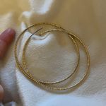 Big golden shimmery hoops Gold Photo 2