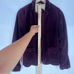J.Crew Vintage Burgundy Velvet Blazer Jacket Y2K Whimsigoth Size S Photo 12