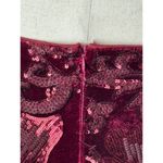 Lulus ‎ Dress Women Medium Burgundy Time of Love Sequin Halter Skater Mini Prom Photo 9