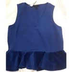 J.Crew NWT!!  Blue Velvet Bottom Peplum Top Photo 4
