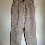 MOTHER the Yoyo Ruffle Greaser Ankle Pants Sz 28 Paper Bag Waist in Medium Khaki Tan Photo 9