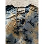 Vocal  Tie Dye Rhinestone Top Criss Cross Back‎ Short Sleeve T-Shirt Size Large Photo 4