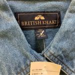 British Khaki Vintage  blue denim button down casual shirt 100% cotton size M Photo 2