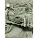 Lane Bryant  Mid Rise Skinny Utility Pants Size 20 Zip Ankle Raw Hem Olive Green Photo 5