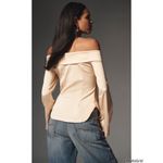 Anthropologie  Satin Off Shoulder Top NEW Photo 1