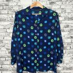 Impressions  Blue and Green Patterned Shirt Photo 0