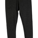 Kyodon Women's Size Small Striped Black Grey Thermal Leggings Photo 0