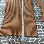 BP . Mock Neck Long Sleeve Cotton Blend Ribbed Sweater Dress Tan Size Small Photo 9