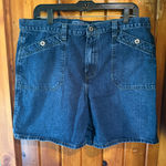 Faded Glory Faded‎ Glory Denim Shorts Dark Wash Casual Size 16 Photo 0