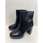 Alfani Boots Size 10 Black Almond Toe Faux Leather High Heel Side Zip NEW Photo 2