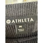 Athleta  Gray Rest Day Asymmetrical Side Tie Knit Pullover Crewneck Sweater M Photo 4
