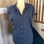 Jachs  blouse sleeveless navy blue,button up soft material Photo 0