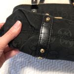 Michael Kors  Signature Tote Canvas Handbag Black LOGO Shoulder Bag Purse Gold Photo 2